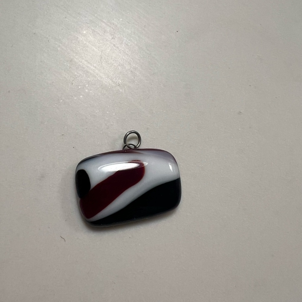 Red and Black Glass Pendant